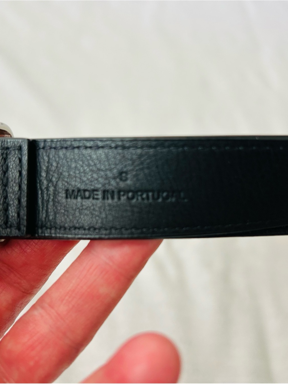 Beaufille Black Porte Leather Belt, Small - Picture 11 of 12